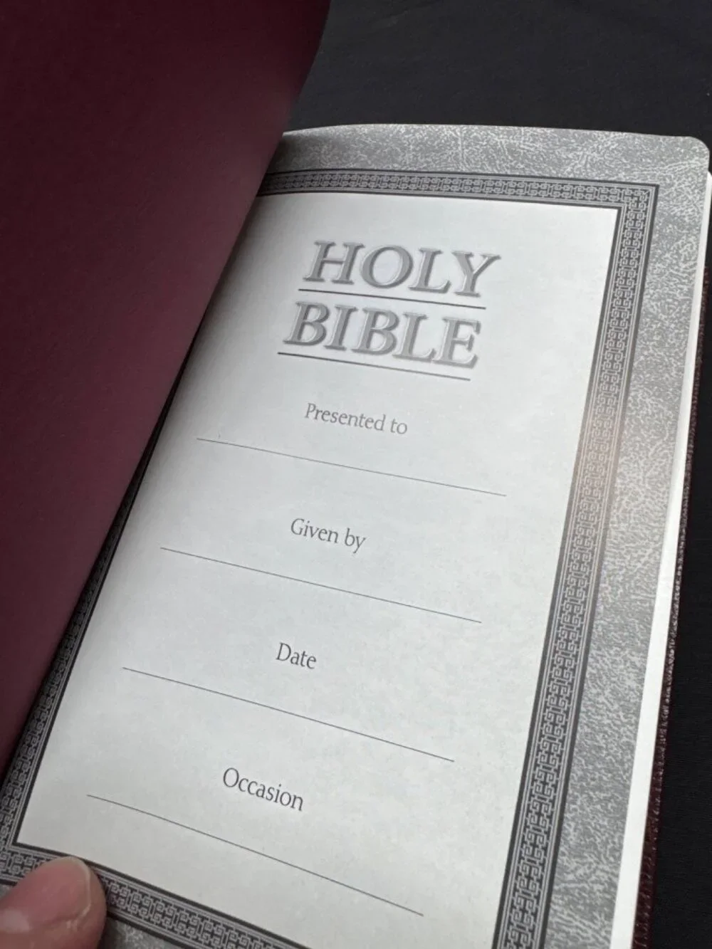 Holy Bible Burgundy Bonded Leather  - Personal size